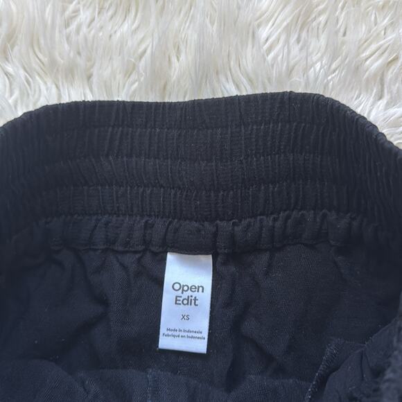 Nordstrom Open Edit Tie Waist Pull-On Shorts Black - Picture 7 of 8